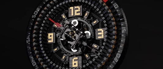 A Working Mechanical Clock Built Entirely From LEGO